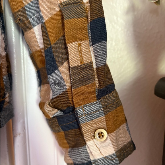 Lucky Brand Casual Plaid Button Down Shirt with Back Button Detail - Picture 6 of 6